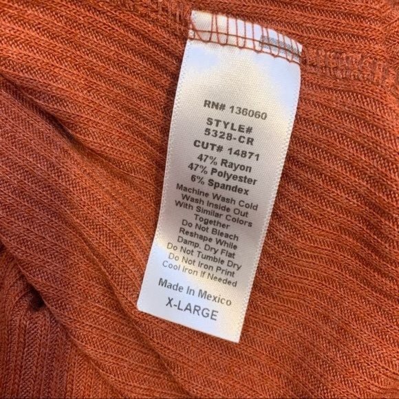 NEW PST Project Social T Rust Wren Long Sleeve Cozy Rib Knit Hoodie XL - Picture 10 of 11